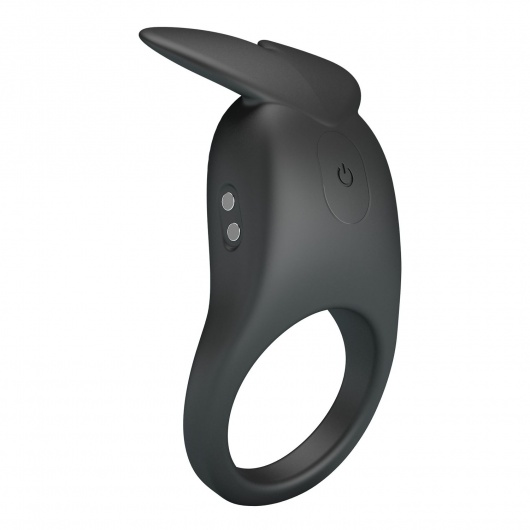 Черное перезаряжаемое виброкольцо Carlton - Baile - в Курске купить с доставкой