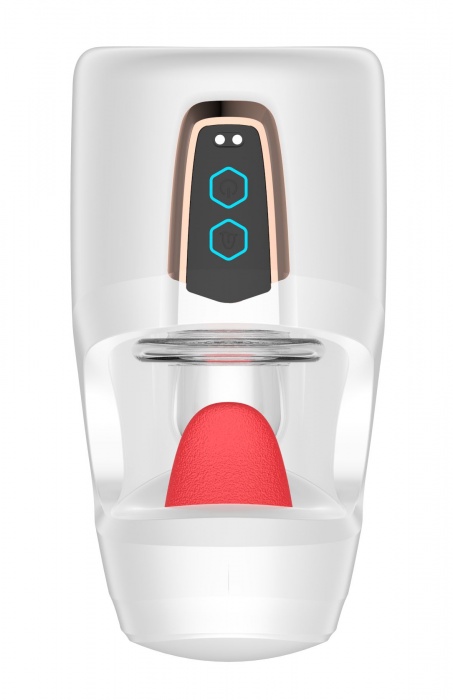 Белый мастурбатор с язычком и возвратно-поступательными движениями - Secwell - в Курске купить с доставкой