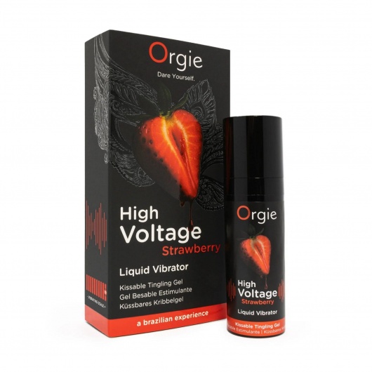 Жидкий вибратор Orgie High Voltage Strawberry - 15 мл. - ORGIE - купить с доставкой в Курске