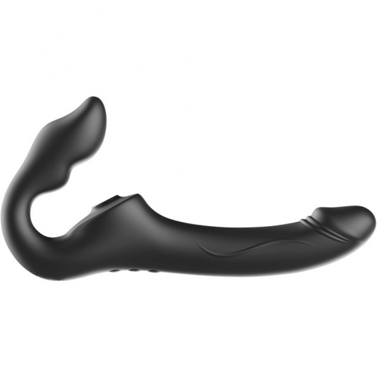 Черный безремневой страпон с 3 моторами - Ibiza - купить с доставкой в Курске