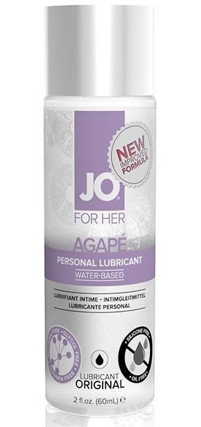 Лубрикант на водной основе для женщин JO AGAPE LUBRICANT ORIGINAL - 60 мл. - System JO - купить с доставкой в Курске