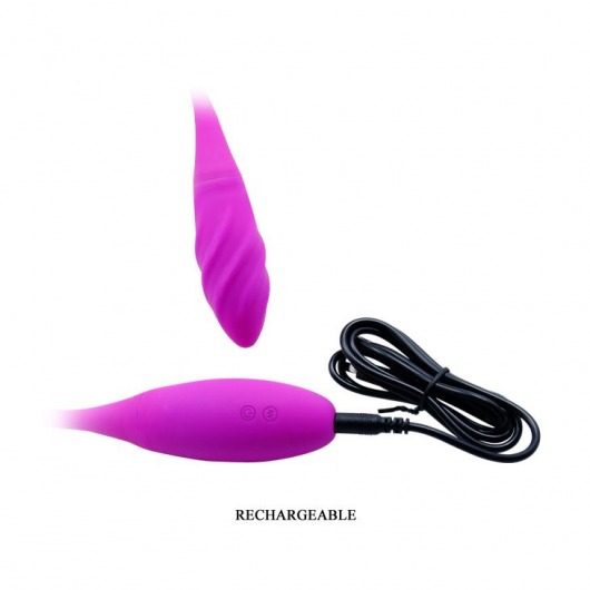 Двусторонний вибромассажер на гибком стержне Snaky Vibe - 60 см. - Baile