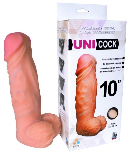 Фаллическая насадка Харнесс UNICOCK 10  - 25 см. - LOVETOY (А-Полимер) - купить с доставкой в Курске