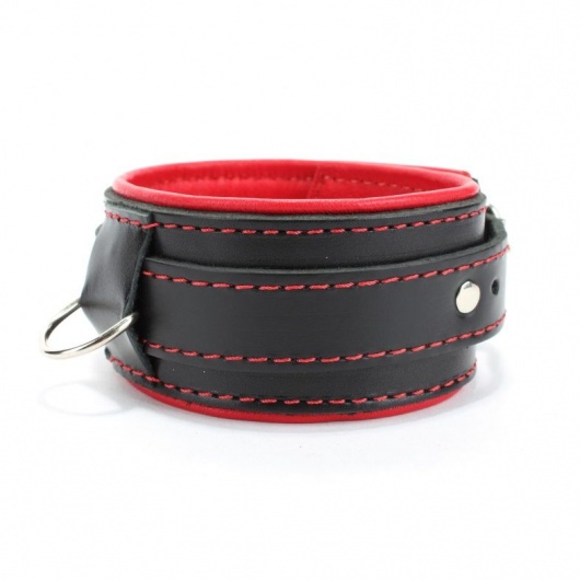 Ошейник с красным подкладом - БДСМ Арсенал - купить с доставкой в Курске