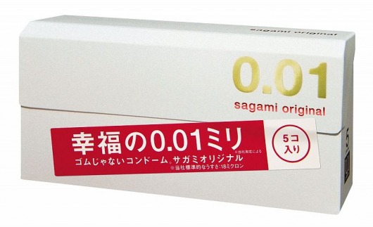 Супер тонкие презервативы Sagami Original 0.01 - 5 шт. - Sagami - купить с доставкой в Курске