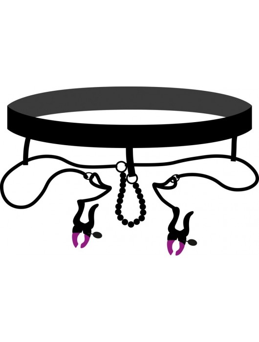 Трусики с зажимами для половых губ и бусинками для массажа промежности - Orion - купить с доставкой в Курске