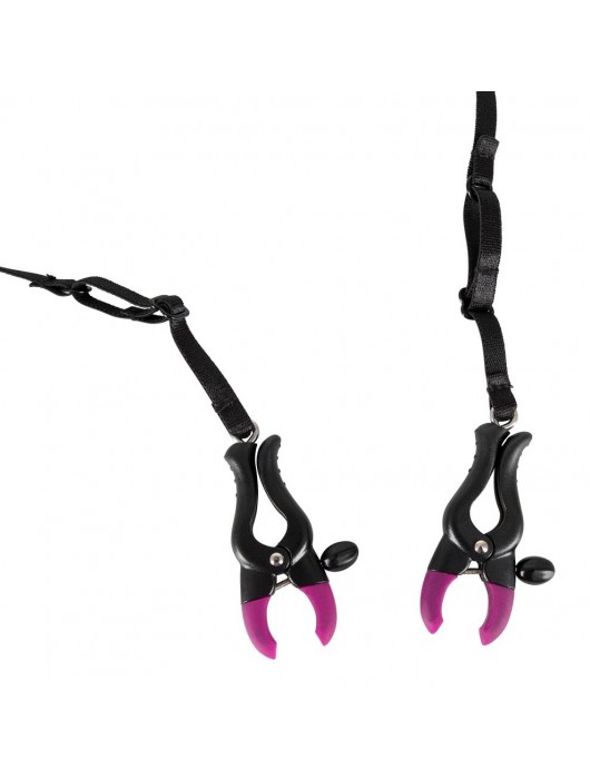 Трусики с зажимами для половых губ и бусинками для массажа промежности - Orion - купить с доставкой в Курске