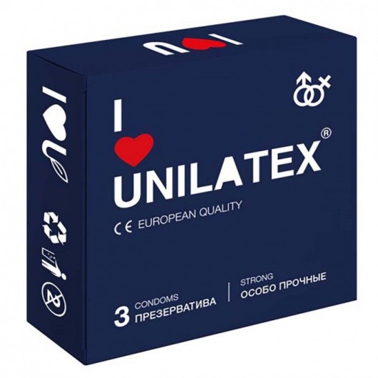 Ультрапрочные презервативы Unilatex Extra Strong - 3 шт. - Unilatex - купить с доставкой в Курске