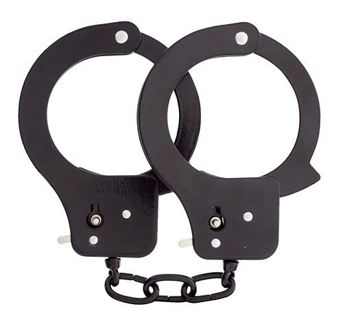 Чёрные наручники из листового металла BONDX METAL CUFFS BLACK - Dream Toys - купить с доставкой в Курске