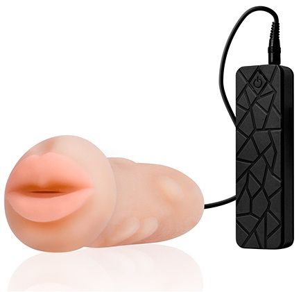 Мастурбатор-ротик с вибрацией REALSTUFF VIBRATING MASTURBATOR MOUTH - Dream Toys - в Курске купить с доставкой