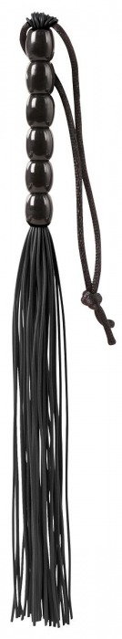 Чёрная мини-плеть из резины Rubber Mini Whip - 22 см. - Blush Novelties - купить с доставкой в Курске