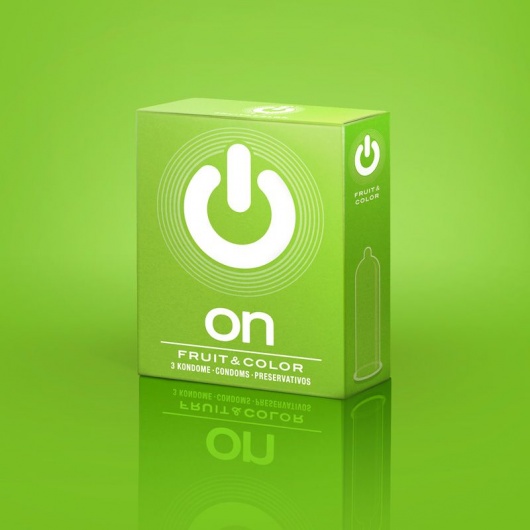 Цветные ароматизированные презервативы ON) Fruit   Color - 3 шт. - ON) - купить с доставкой в Курске