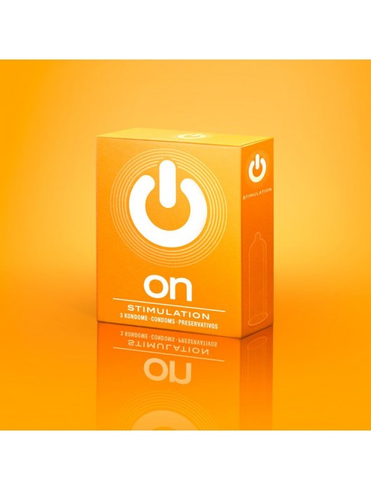 Презервативы ON) Stimulation с точками - 3 шт. - ON) - купить с доставкой в Курске