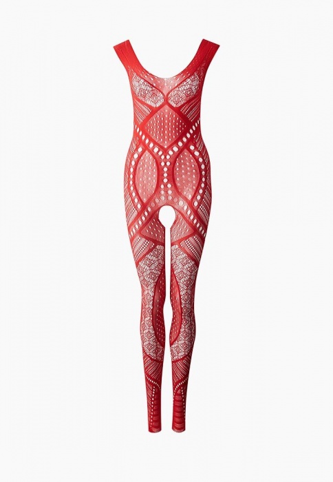 Красный комбинезон со сложным рисунком и интимным доступом - Le Frivole купить с доставкой