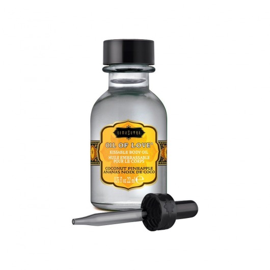 Масло для ласк с ароматом кокоса и ананаса Oil of Love Coconut Pineapple - 22 мл. - Kama Sutra - купить с доставкой в Курске