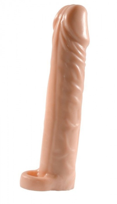 Телесная насадка-удлинитель Extension sleeve с подхватом - 17 см. - Sitabella - в Курске купить с доставкой