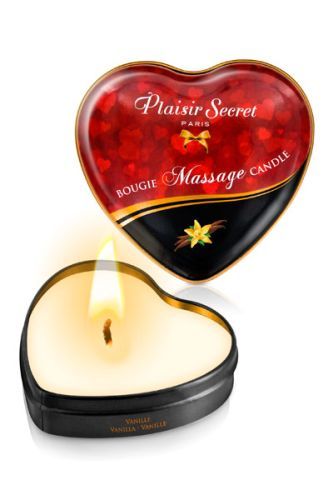 Массажная свеча с ароматом ванили Bougie Massage Candle - 35 мл. - Plaisir Secret - купить с доставкой в Курске