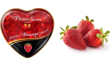 Массажная свеча с ароматом клубники Bougie Massage Candle - 35 мл. - Plaisir Secret - купить с доставкой в Курске Массажная свеча с ароматом клубники Bougie Massage Candle - 35 мл. - Plaisir Secret - купить с доставкой в Курске