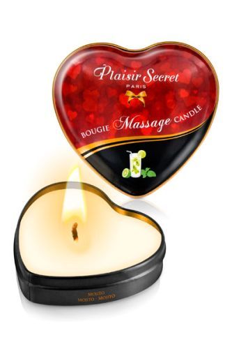 Массажная свеча с ароматом мохито Bougie Massage Candle - 35 мл. - Plaisir Secret - купить с доставкой в Курске