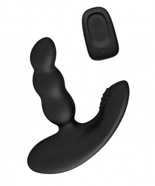 Черный силиконовый стимулятор простаты Levett Nitoc с пультом ДУ - Levett - в Курске купить с доставкой