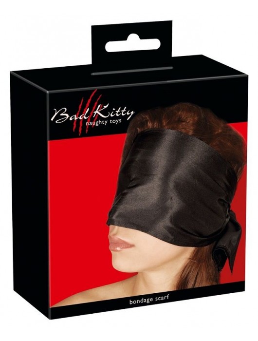 Широкая повязка-шарф на глаза Bad Kitty Bondage Scarf - Orion - купить с доставкой в Курске