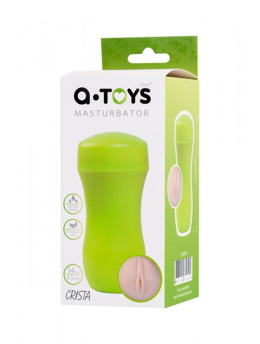 Мастурбатор-вагина A-Toys в зеленой колбе - A-toys - в Курске купить с доставкой