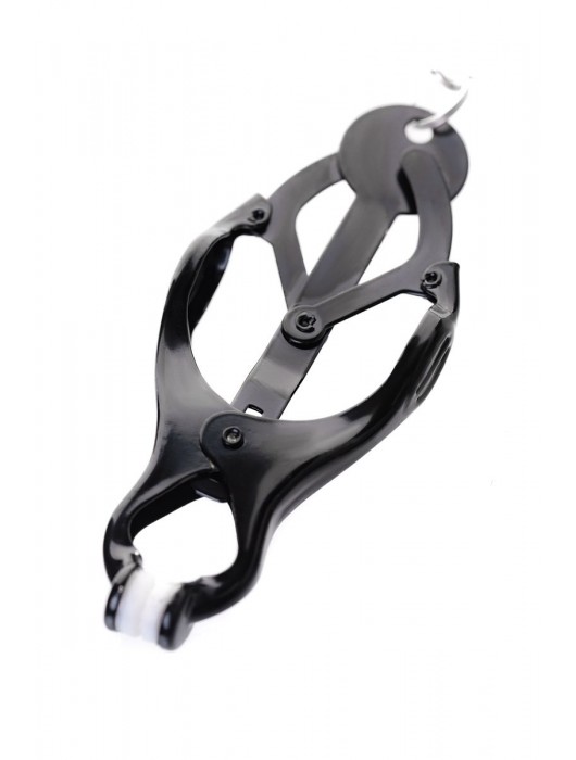 Черно-серебристые зажимы для сосков с кольцом для пениса TOYFA Metal - ToyFa - купить с доставкой в Курске