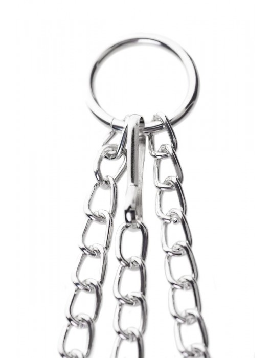 Черно-серебристые зажимы для сосков с кольцом для пениса TOYFA Metal - ToyFa - купить с доставкой в Курске