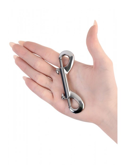 Серебристый двухсторонний карабин TOYFA Metal - ToyFa - купить с доставкой в Курске