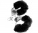 Металлические наручники Furry Love Cuffs с черным мехом - Pipedream - купить с доставкой в Курске