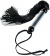 Черный мини-флоггер с резиновыми хвостами - 26 см. - ToyFa - купить с доставкой в Курске