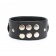 Черный кожаный ошейник с короткими шипами - БДСМ Арсенал - купить с доставкой в Курске