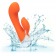 Оранжевый вибромассажер Stella Liquid Silicone Dual “G” - 17,75 см. - California Exotic Novelties
