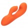 Оранжевый вибромассажер Stella Liquid Silicone Dual “G” - 17,75 см. - California Exotic Novelties
