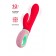 Красный вибратор с клиторальным отростком Petunia - 19 см. - ToyFa купить в Курске с доставкой в Orgasmix.ru Красный вибратор с клиторальным отростком Petunia - 19 см. - ToyFa